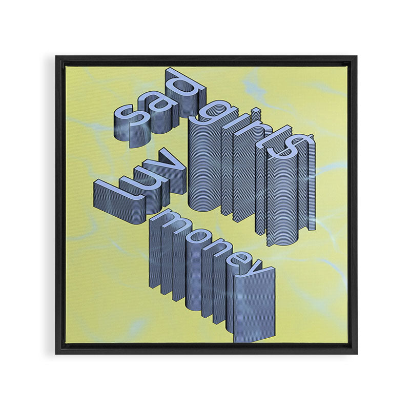 sad girls Framed Canvas Print Gallery Image 3
