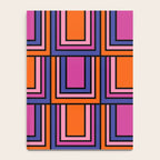 Colorful Retro Geometric Mod Portes Pattern Blue Orange Pink Magenta Notebook Gallery Image 4