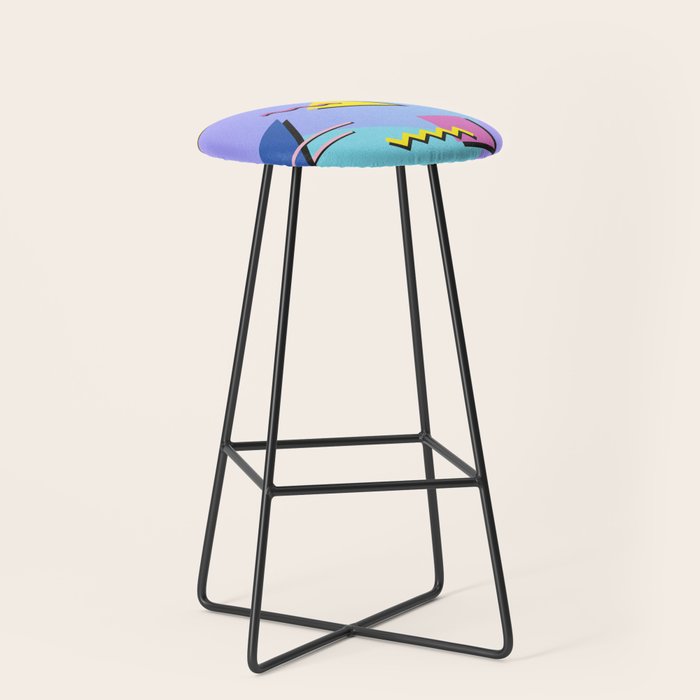 Memphis pattern 99 - 80s / 90s Retro Stool Gallery Image 1