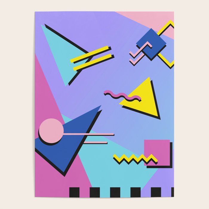 Memphis pattern 99 - 80s / 90s Retro Poster Gallery Image 4