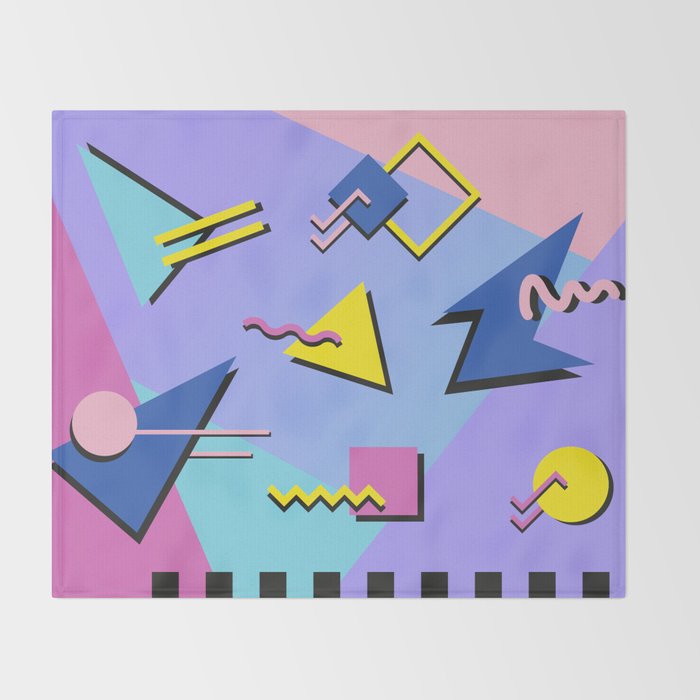 Memphis pattern 99 - 80s / 90s Retro Throw Blanket Gallery Image 2
