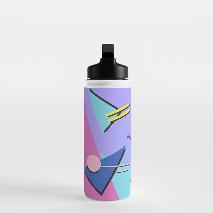 Memphis pattern 99 - 80s / 90s Retro Water Bottle Gallery Image 3