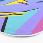 Memphis pattern 99 - 80s / 90s Retro Bath Mat Gallery Image 3