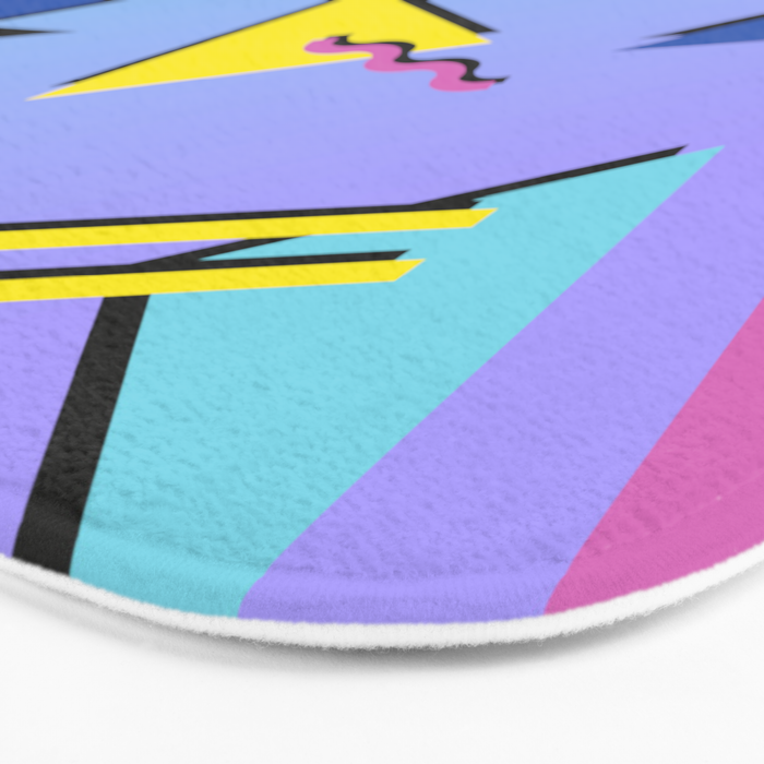Memphis pattern 99 - 80s / 90s Retro Bath Mat Gallery Image 3