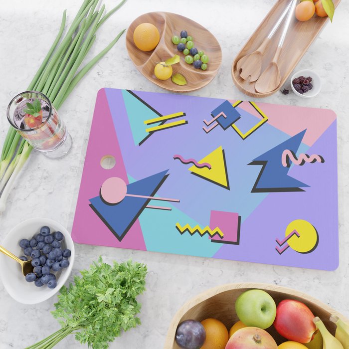 Memphis pattern 99 - 80s / 90s Retro Cutting Board Gallery Image 2