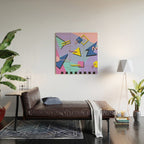 Memphis pattern 99 - 80s / 90s Retro Wood Wall Art Gallery Image 2