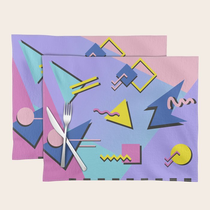 Memphis pattern 99 - 80s / 90s Retro Placemat Gallery Image 1