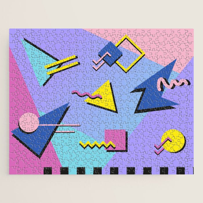 Memphis pattern 99 - 80s / 90s Retro Jigsaw Puzzle Gallery Image 1