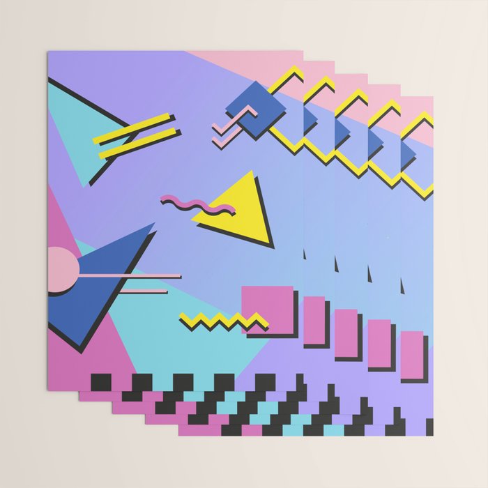 Memphis pattern 99 - 80s / 90s Retro Wrapping Paper Gallery Image 3