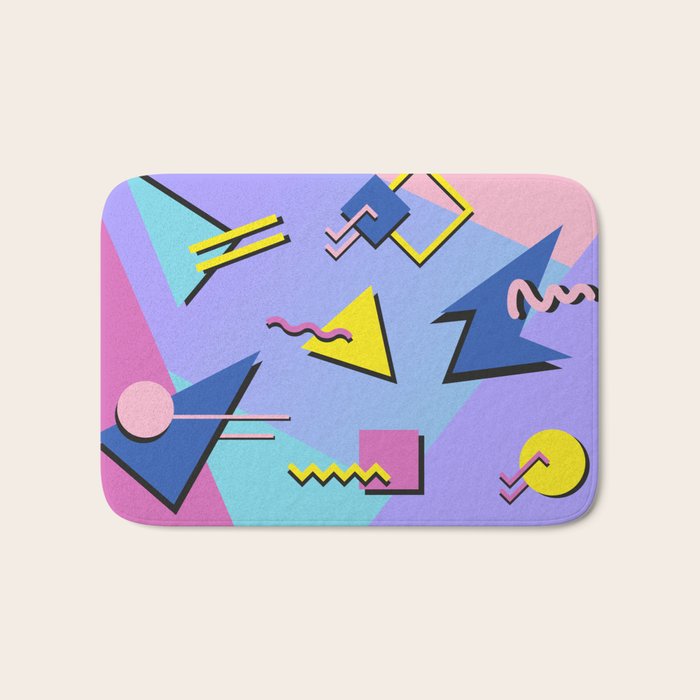 Memphis pattern 99 - 80s / 90s Retro Bath Mat Gallery Image 1
