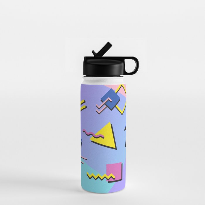 Memphis pattern 99 - 80s / 90s Retro Water Bottle Gallery Image 1