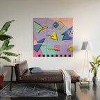 Memphis pattern 99 - 80s / 90s Retro Wood Wall Art Gallery Image 2