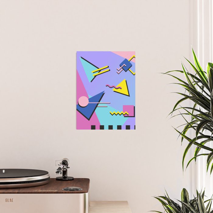 Memphis pattern 99 - 80s / 90s Retro Poster Gallery Image 2
