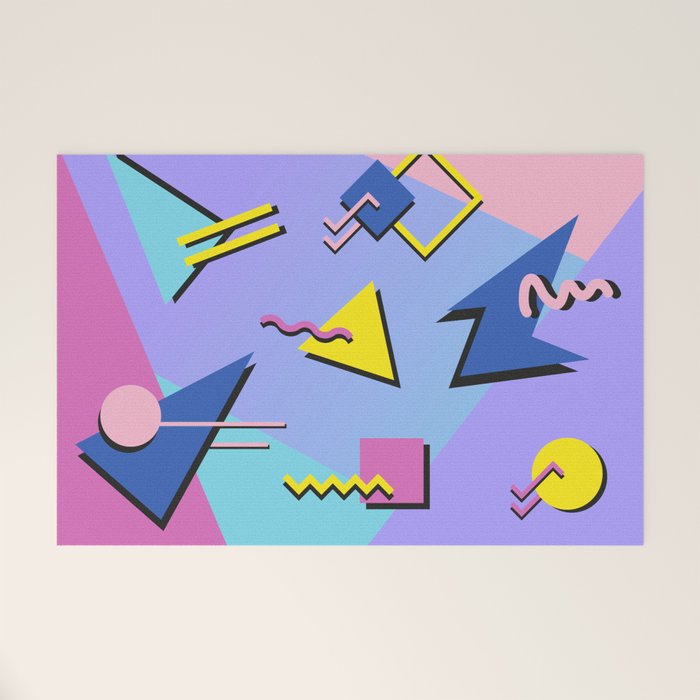 Memphis pattern 99 - 80s / 90s Retro Welcome Mat Gallery Image 1