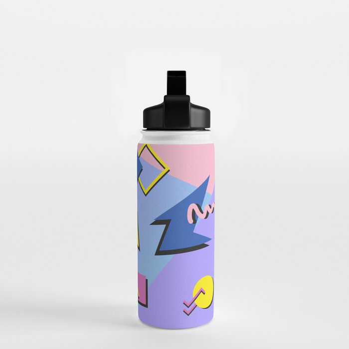 Memphis pattern 99 - 80s / 90s Retro Water Bottle Gallery Image 2