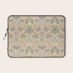 William Morris Strawberry Thief Gold Vintage Pattern Laptop Sleeve Gallery Image 1