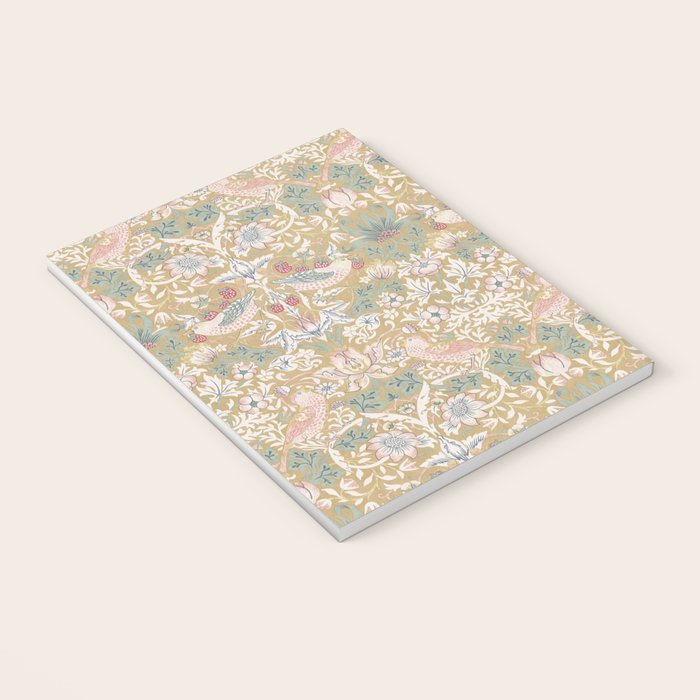William Morris Strawberry Thief Gold Vintage Pattern Notebook Gallery Image 3