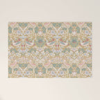 William Morris Strawberry Thief Gold Vintage Pattern Welcome Mat Gallery Image 1