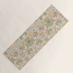 William Morris Strawberry Thief Gold Vintage Pattern Yoga Mat Gallery Image 1