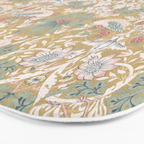William Morris Strawberry Thief Gold Vintage Pattern Bath Mat Gallery Image 3
