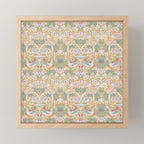 William Morris Strawberry Thief Gold Vintage Pattern Mini Art Print Gallery Image 1