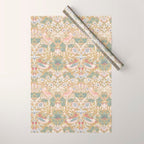 William Morris Strawberry Thief Gold Vintage Pattern Wrapping Paper Gallery Image 1