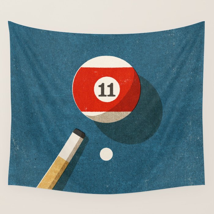BILLIARDS / Ball 11 Wall Tapestry Gallery Image 4
