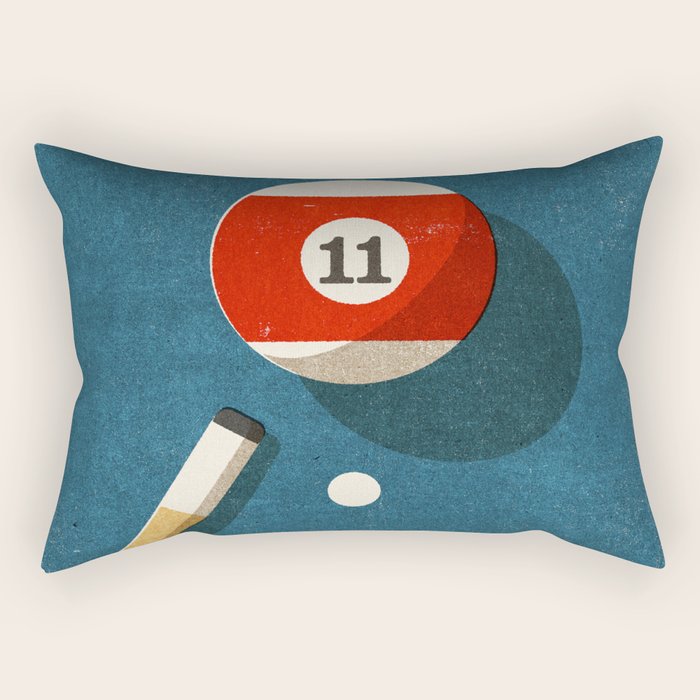 BILLIARDS / Ball 11 Rectangular Pillow Gallery Image 2