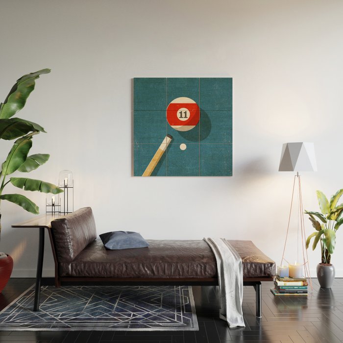 BILLIARDS / Ball 11 Wood Wall Art Gallery Image 2