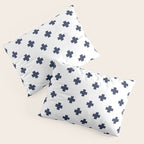 Navy Blue Swiss Cross Pattern Pillow Sham Gallery Image 3