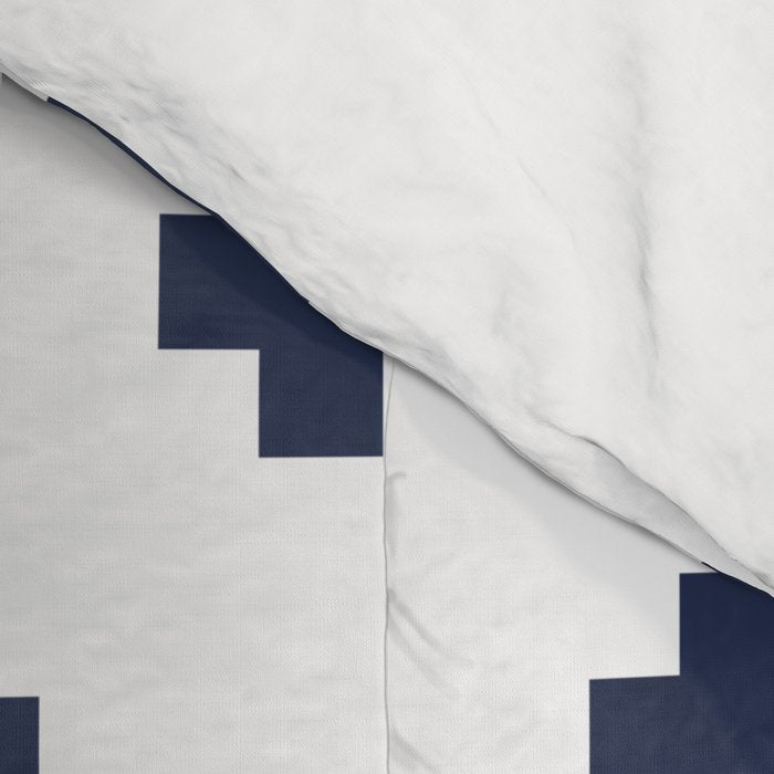 Navy Blue Swiss Cross Pattern Comforter Gallery Image 4