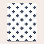 Navy Blue Swiss Cross Pattern Notebook Gallery Image 4