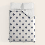 Navy Blue Swiss Cross Pattern Comforter Gallery Image 6