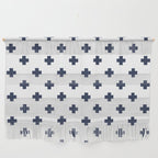 Navy Blue Swiss Cross Pattern Wall Hanging Gallery Image 1