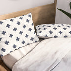 Navy Blue Swiss Cross Pattern Pillow Sham Gallery Image 2