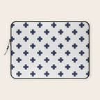Navy Blue Swiss Cross Pattern Laptop Sleeve Gallery Image 1