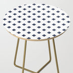 Navy Blue Swiss Cross Pattern Side Table Gallery Image 2