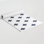 Navy Blue Swiss Cross Pattern Yoga Mat Gallery Image 2