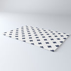 Navy Blue Swiss Cross Pattern Rug Gallery Image 3