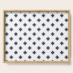 Navy Blue Swiss Cross Pattern Serving Tray Gallery Image 1