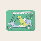 Golf Cart Golden Retriever Bath Mat Gallery Image 1