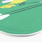 Golf Cart Golden Retriever Bath Mat Gallery Image 3
