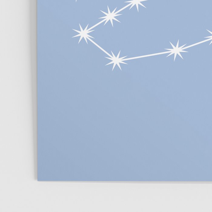 Scorpio Zodiac Star Constellation Line Art Sky Blue Poster Gallery Image 3