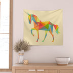 Fractal Geometric Unicorn Wall Tapestry Gallery Image 2