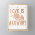 Love is a Cowboy Mini Art Print Gallery Image 1