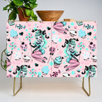 MInt Sugar Pinup Doll Pattern Credenza Gallery Image 1