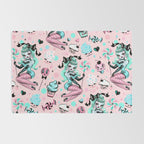 MInt Sugar Pinup Doll Pattern Rug Gallery Image 2