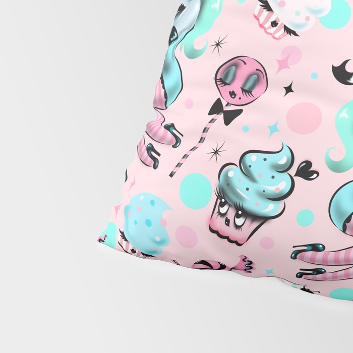 MInt Sugar Pinup Doll Pattern Pillow Sham Gallery Image 4
