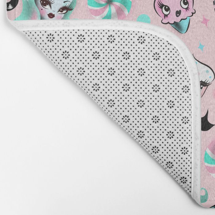MInt Sugar Pinup Doll Pattern Bath Mat Gallery Image 2