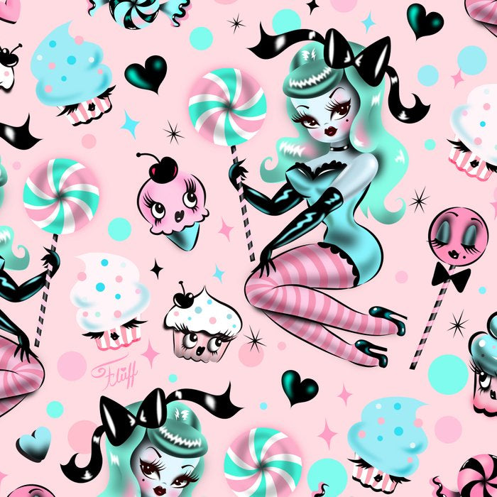 MInt Sugar Pinup Doll Pattern Coffee Mug Gallery Image 2